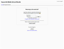 Tablet Screenshot of moodle.hayesvillems.org